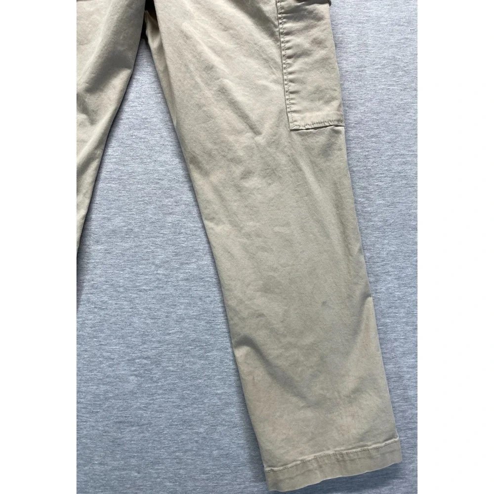 Old Navy Built In Flex Cargo Pants Mens 30x27.5 Beige Cotton Straight Workwear